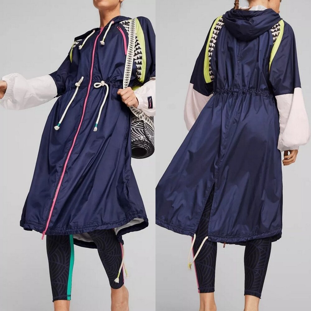Puma Navy and Pink Hooded Jacket